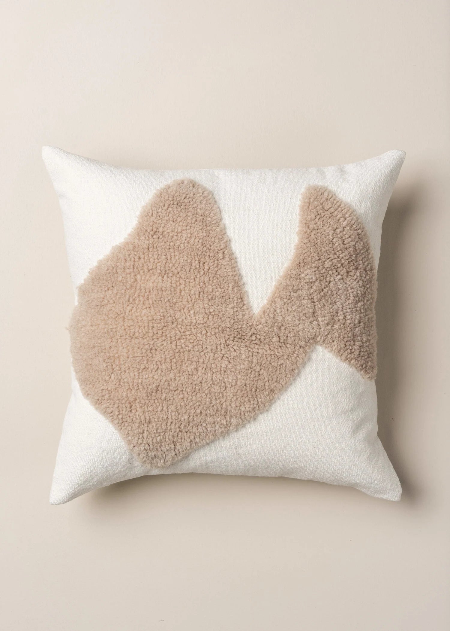Abstract Square Cushion | Ecru
