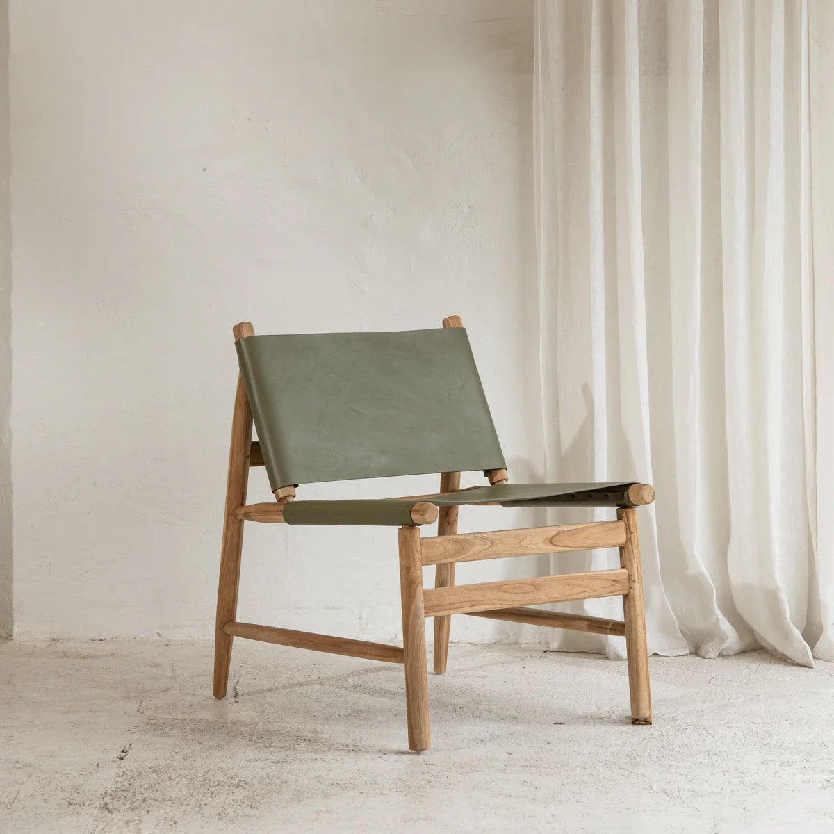 Zadie Leather & Teak Chair