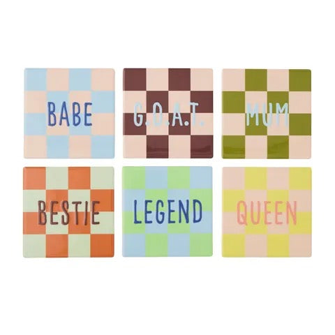 Moniker Ceramic Coasters - Assorted