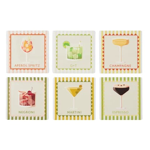 APERITIF CERAMIC COASTERS