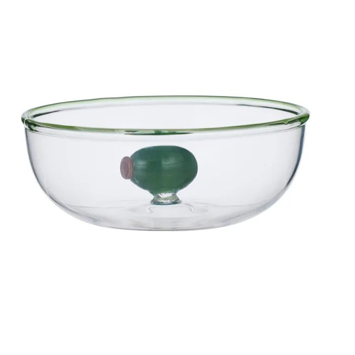 OLIVE GLASS BOWL