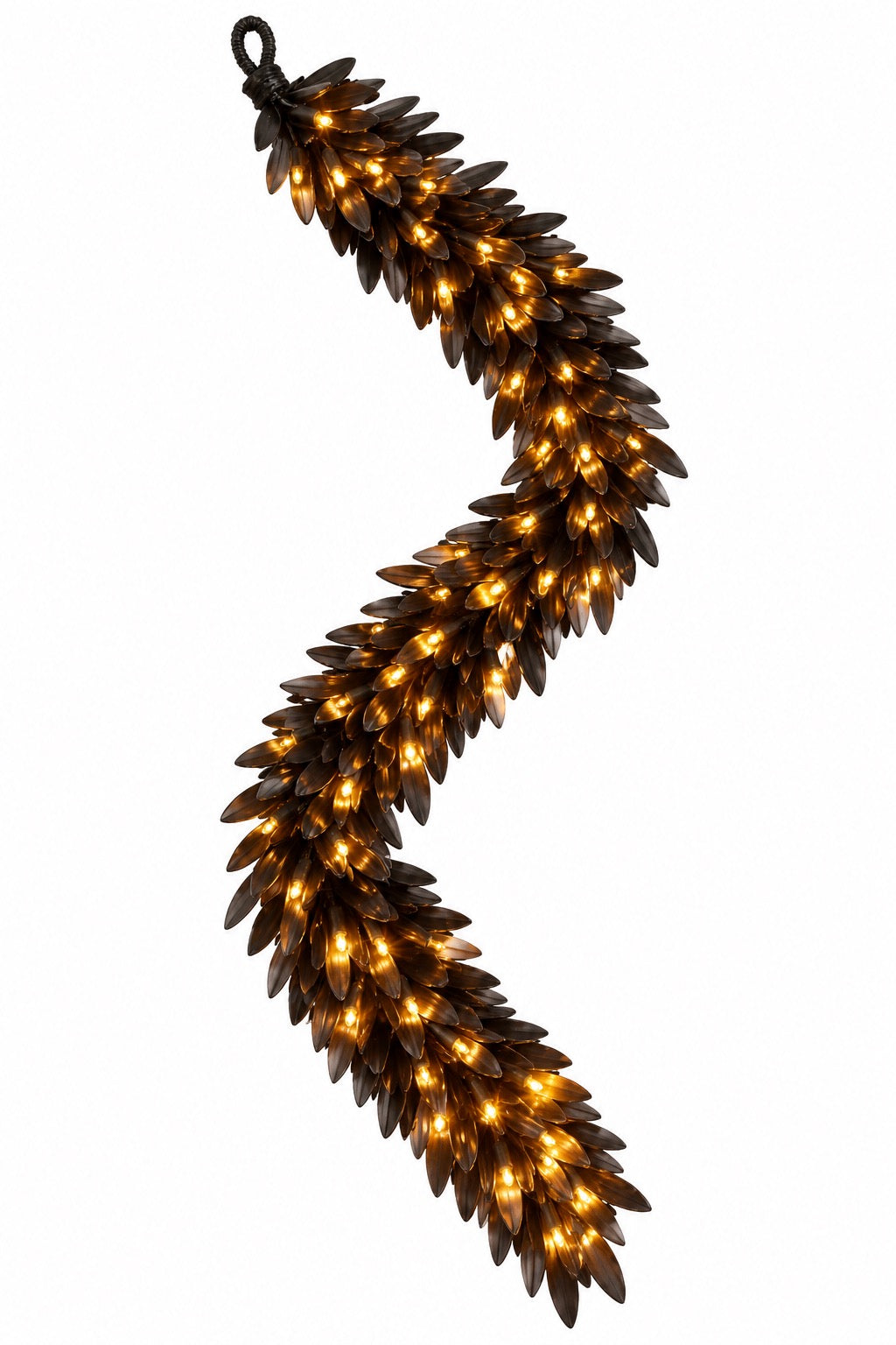 Noel Garland with Lights 180cm Chocolate