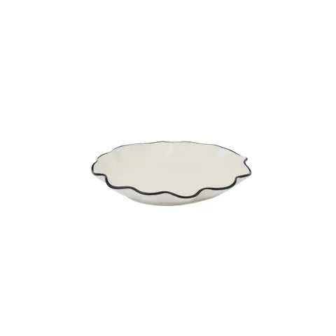 Winslow Ceramic Plate – Ivory/Black (14x2cm)