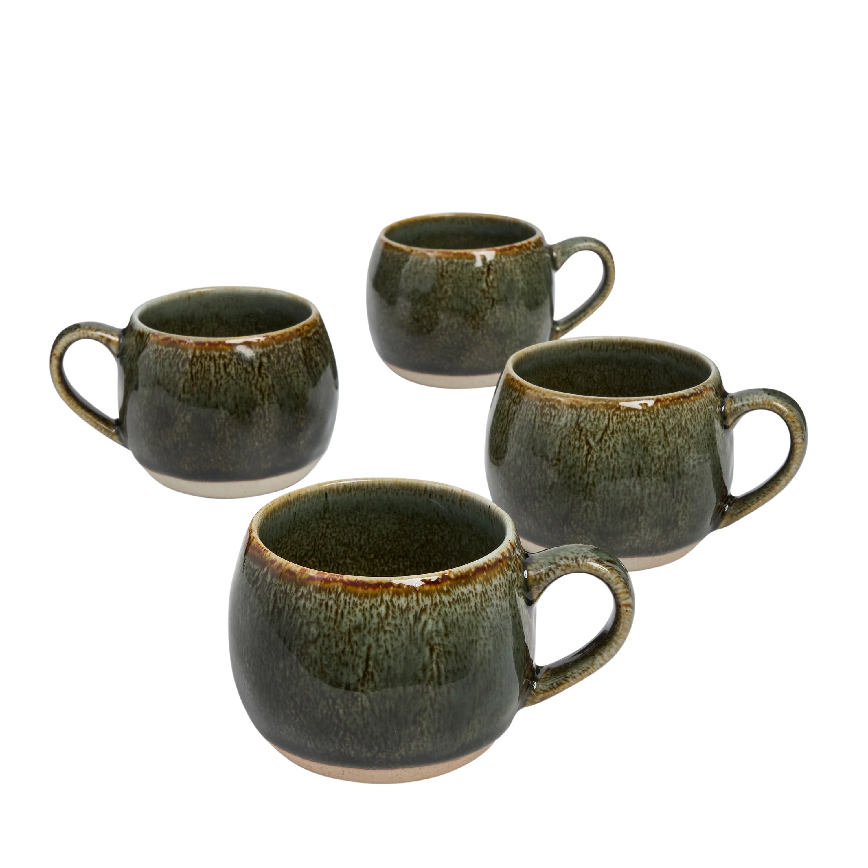 4pc Mineral Mugs in Serpentine