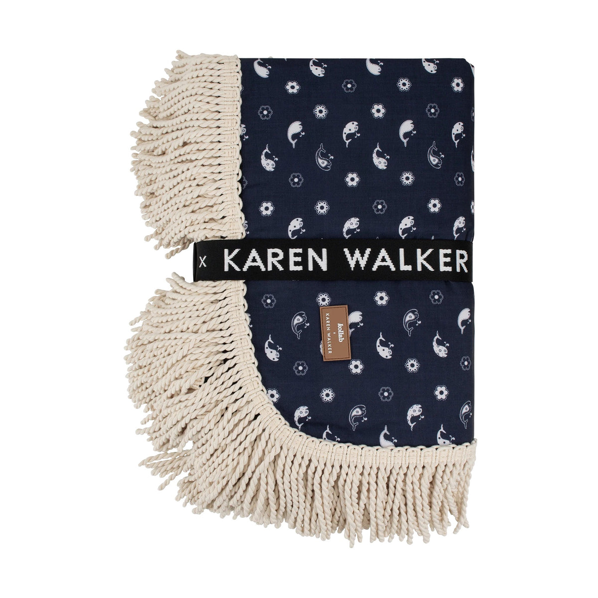 Fringed Picnic Mat Kollab x Karen Walker Floral Whale