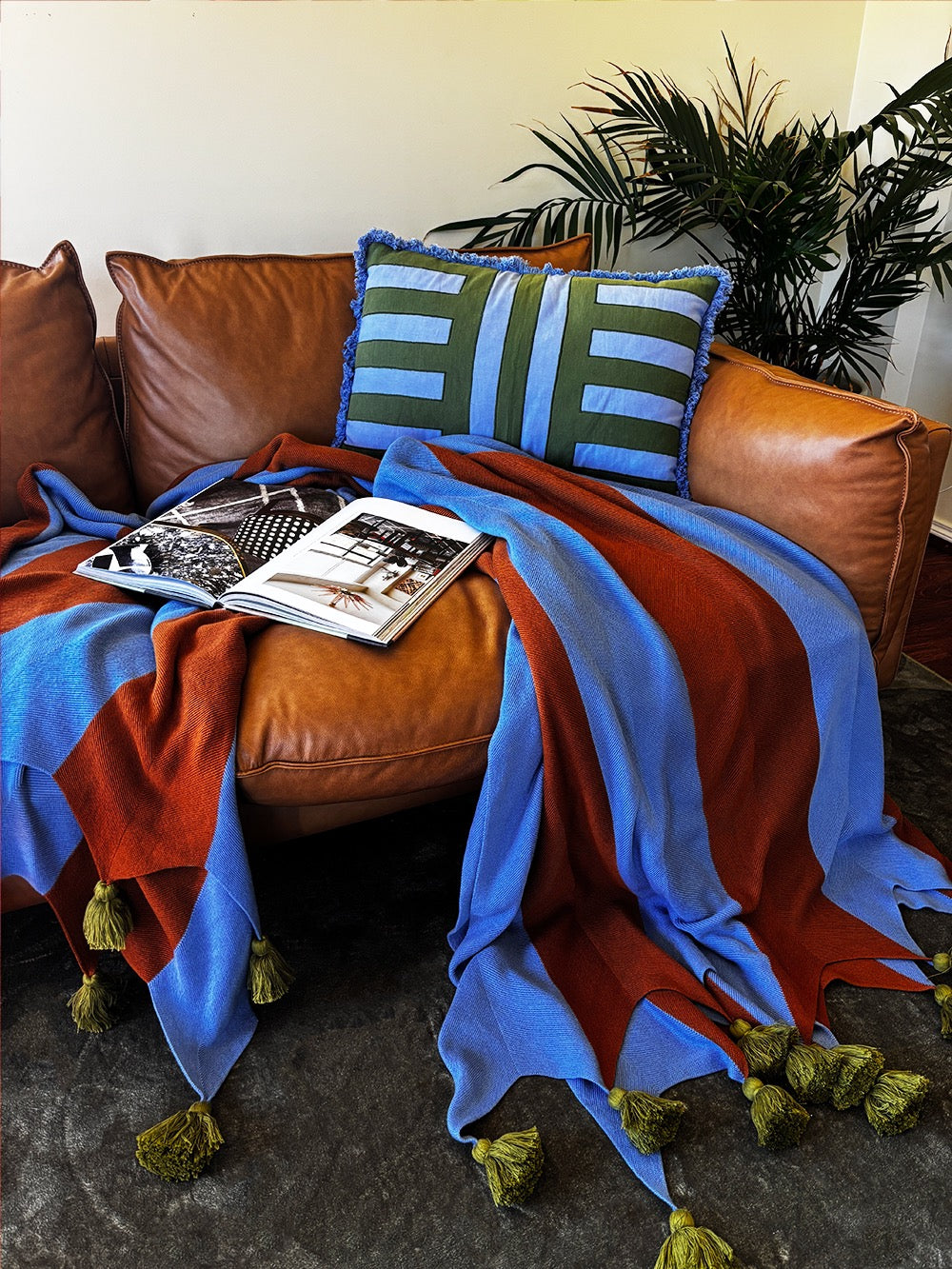 Azure Throw Blanket