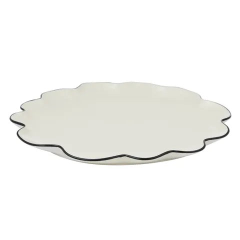 Winslow Ceramic Plate – Ivory/Black (35x2cm)