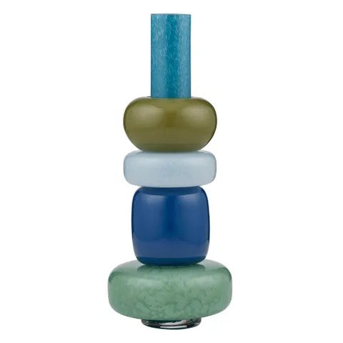 VENETO GLASS VASE - BLUE MULTI