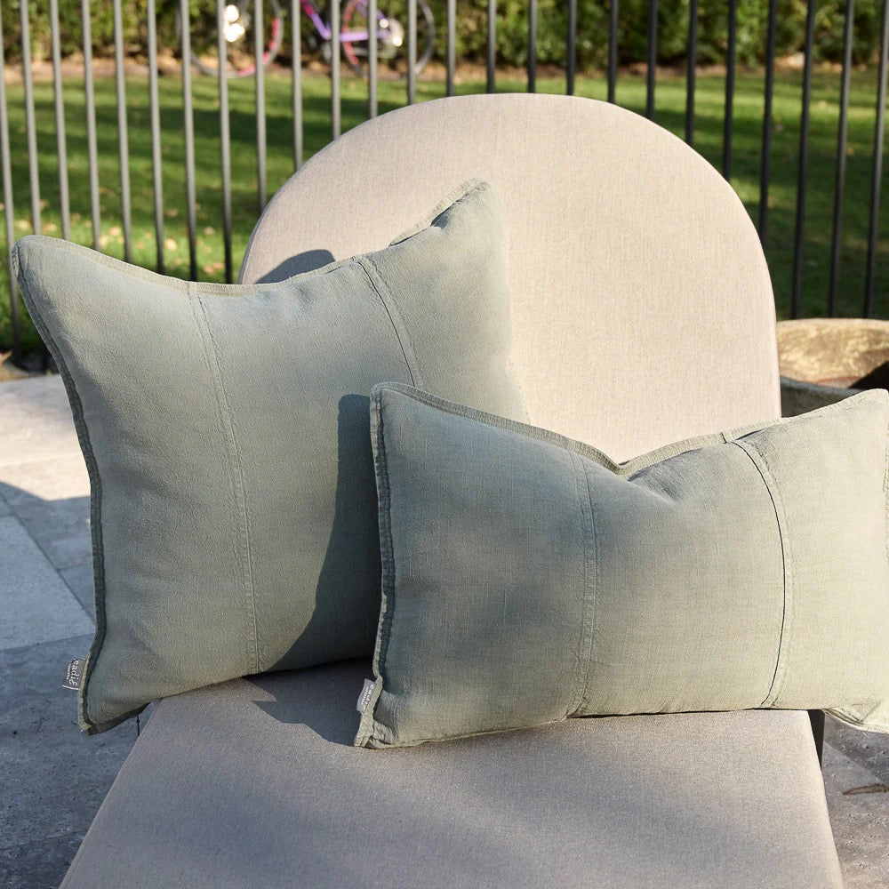 Luca® Outdoor Linen Cushion - Pistachio