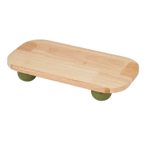 Pisces Wood Foot Tray- Olive