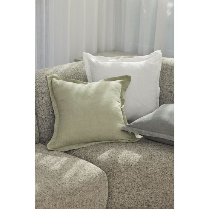 COVE LINEN CUSHION GREEN