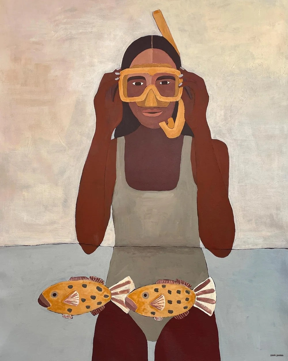 Girl with Snorkel (90x200 cm) – by Karina Jambrak