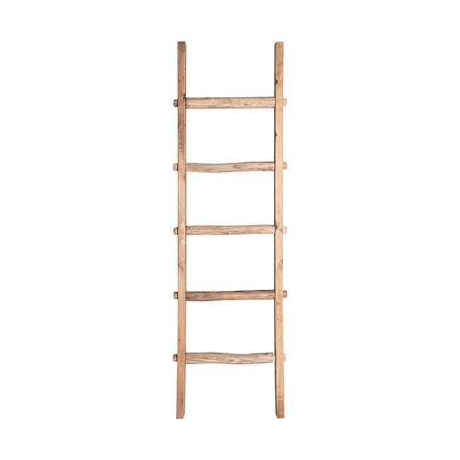Decorative Wooden Ladder Washed Brown