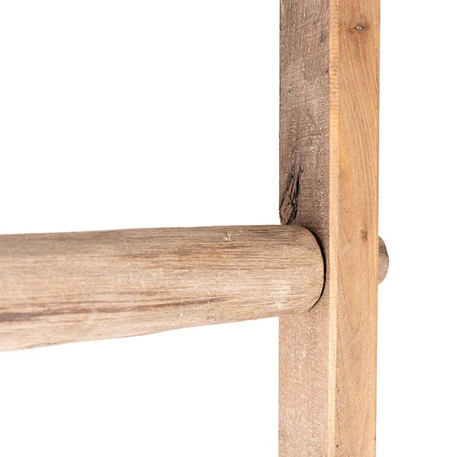 Decorative Wooden Ladder Washed Brown