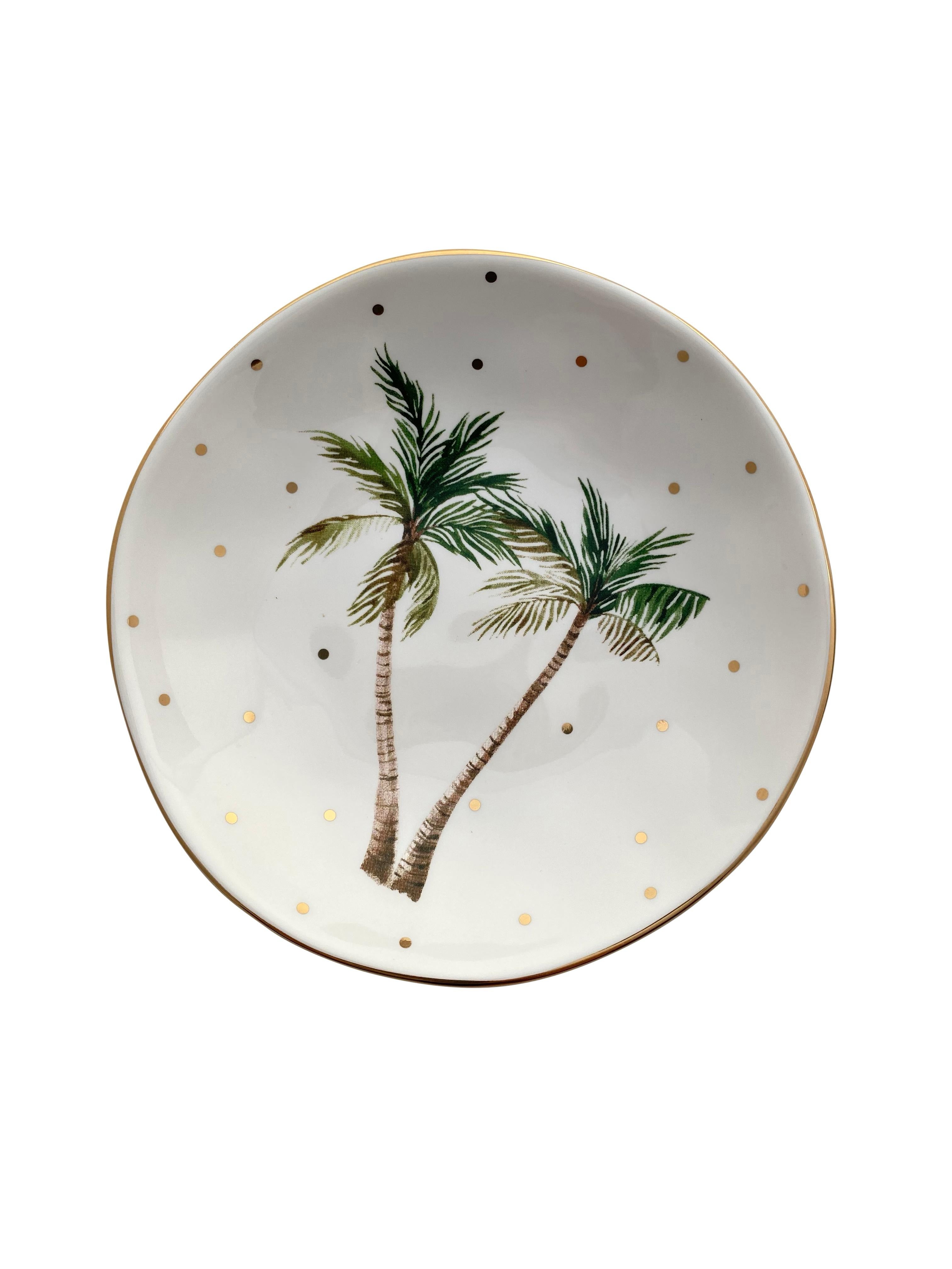 Tropical Palm Trinket Plate