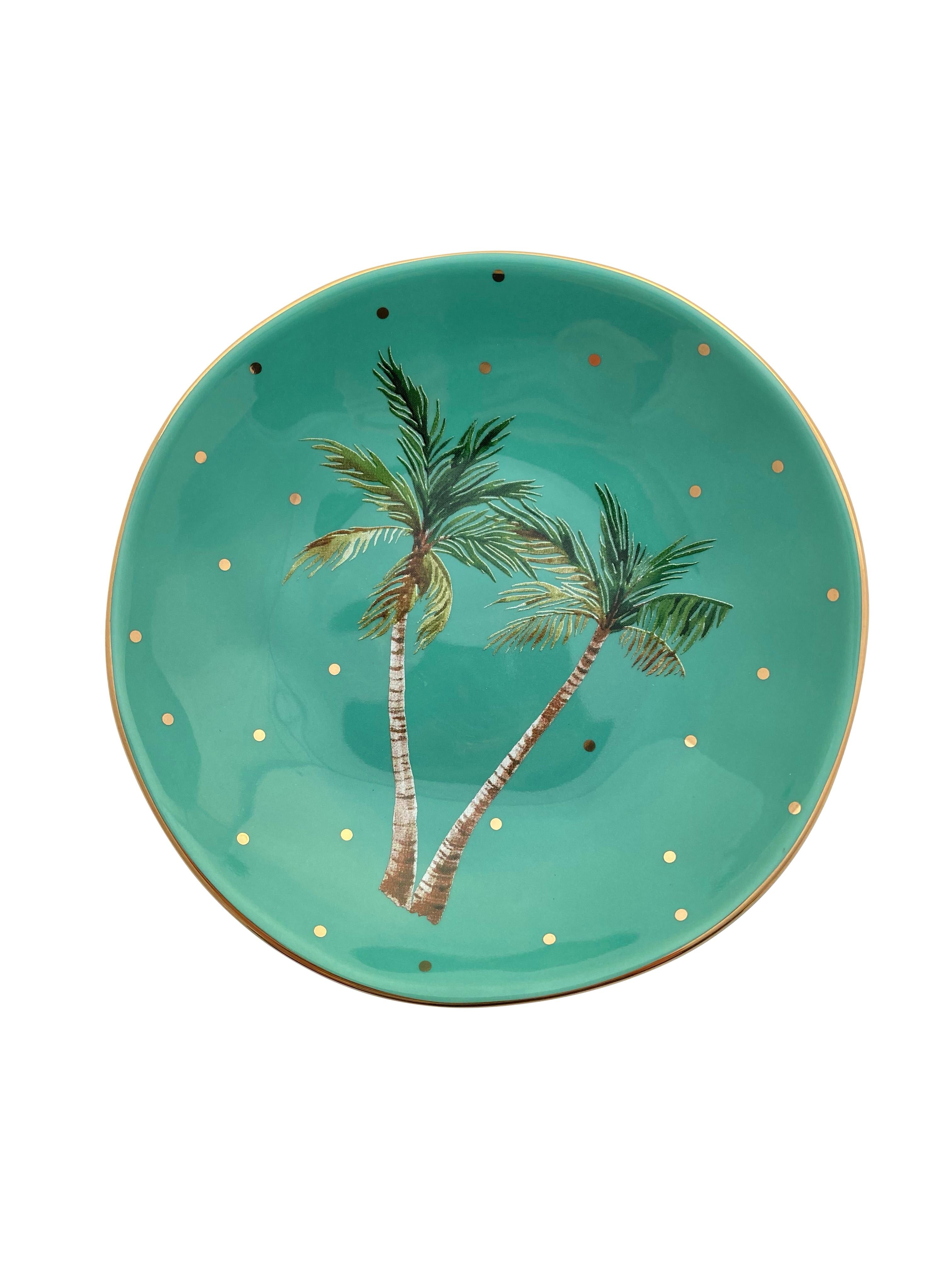 Tropical Palm Trinket Plate