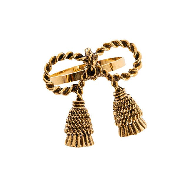 Tassel Bow Napkin Ring Pack 2