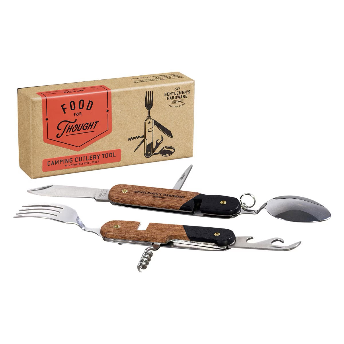 Camping Cutlery Tool, Wood