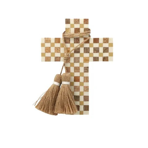 Cobbles Resin & Wood Cross