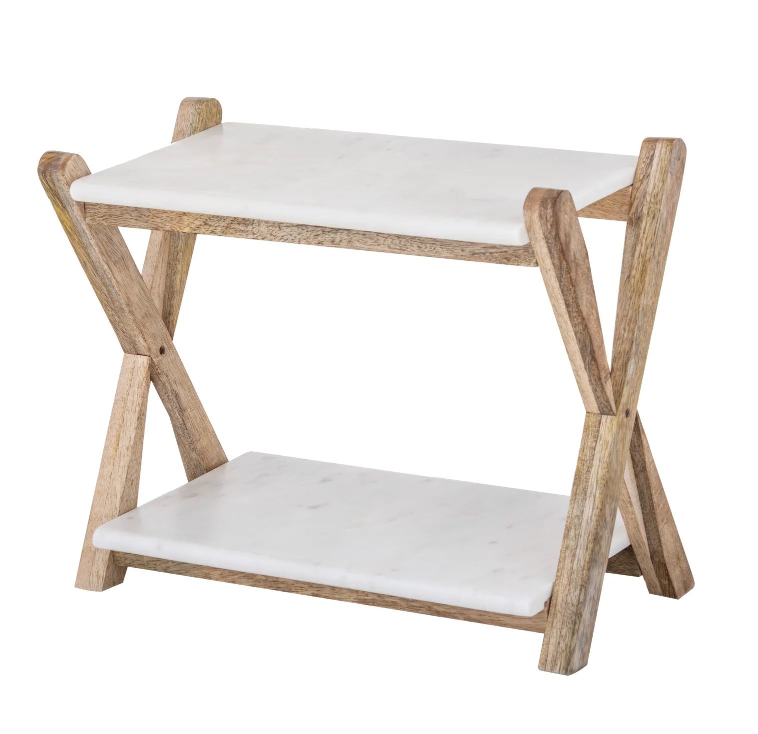 Eliot Two Tier Serving Board Natural & White