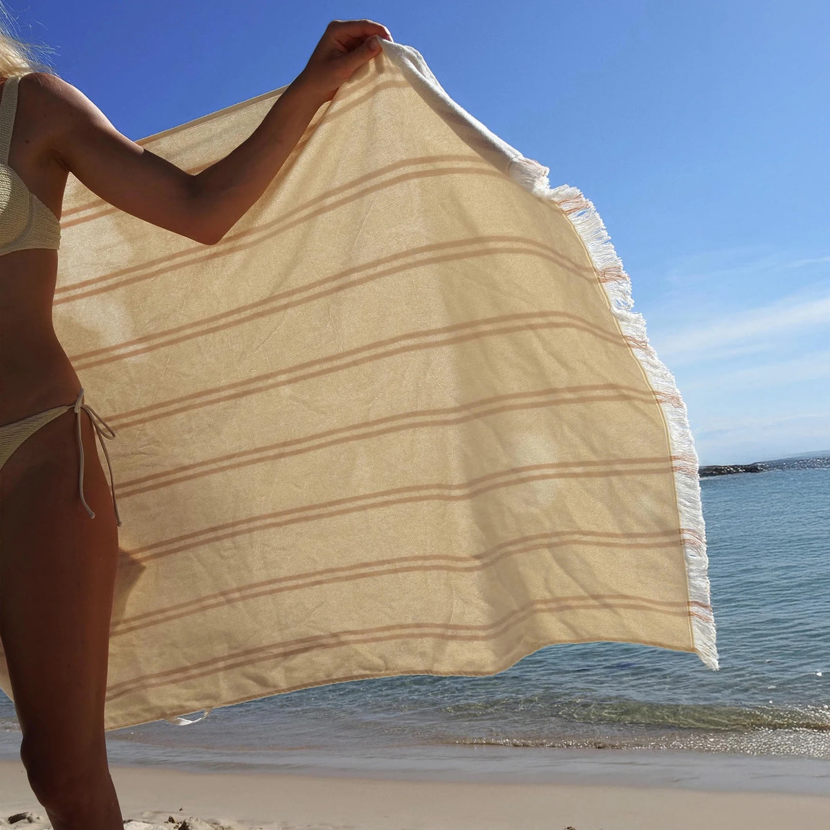FOUTA TOWEL - CLAY STRIPE