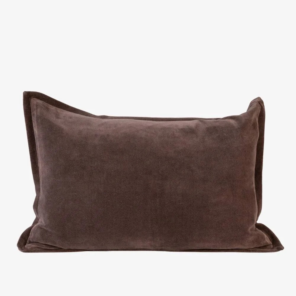 Evelyn Velvet Cushion - Mink