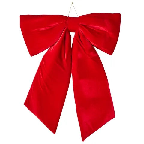 NOEL DOOR BOW VELVET -BURGANDY