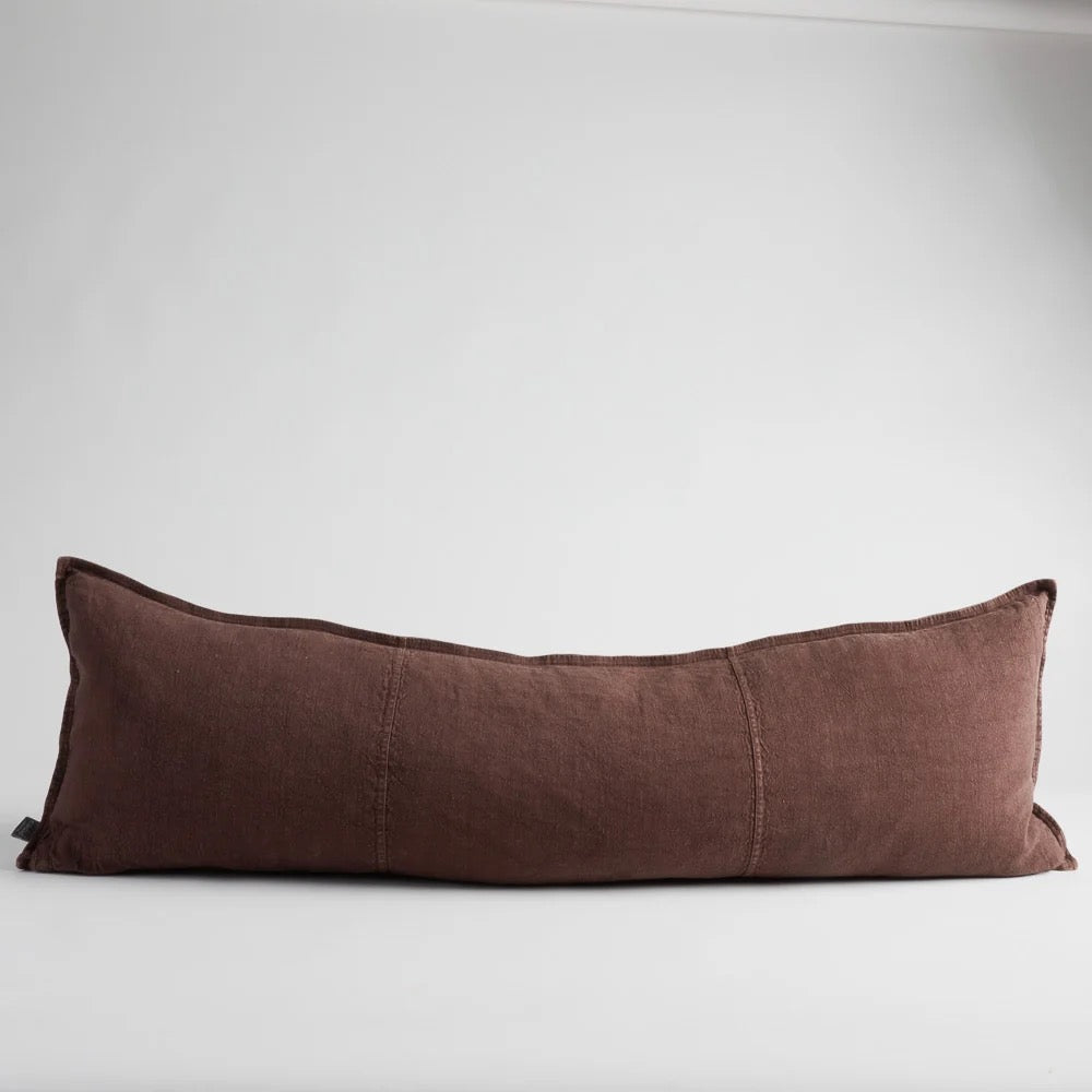 Luca® Linen Long Lumbar - Chocolate