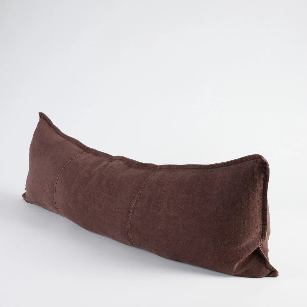Luca® Linen Long Lumbar - Chocolate