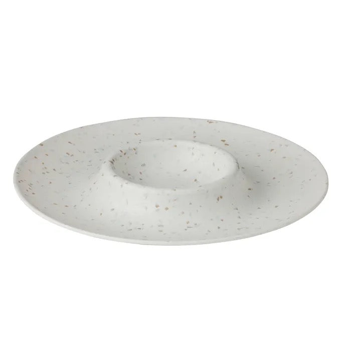 TIDAL TERRAZZO MELAMINE CHIP & DIP PLATTER