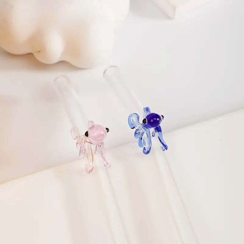 Octopus Glass Straw