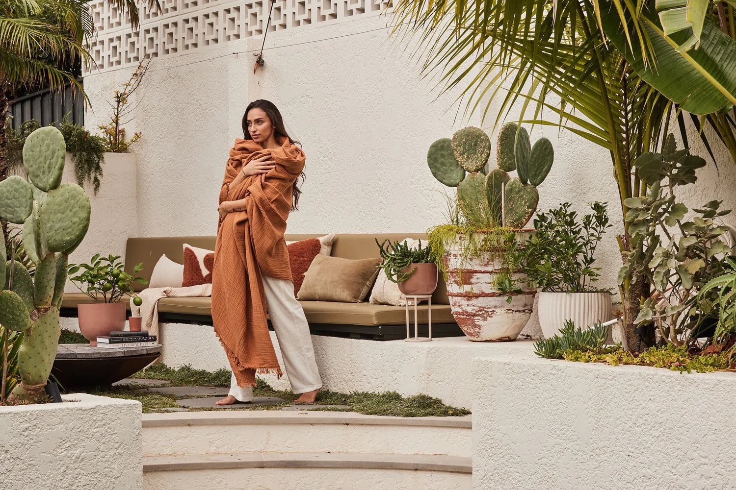 Enes Cotton Throw | Terracotta Regular price