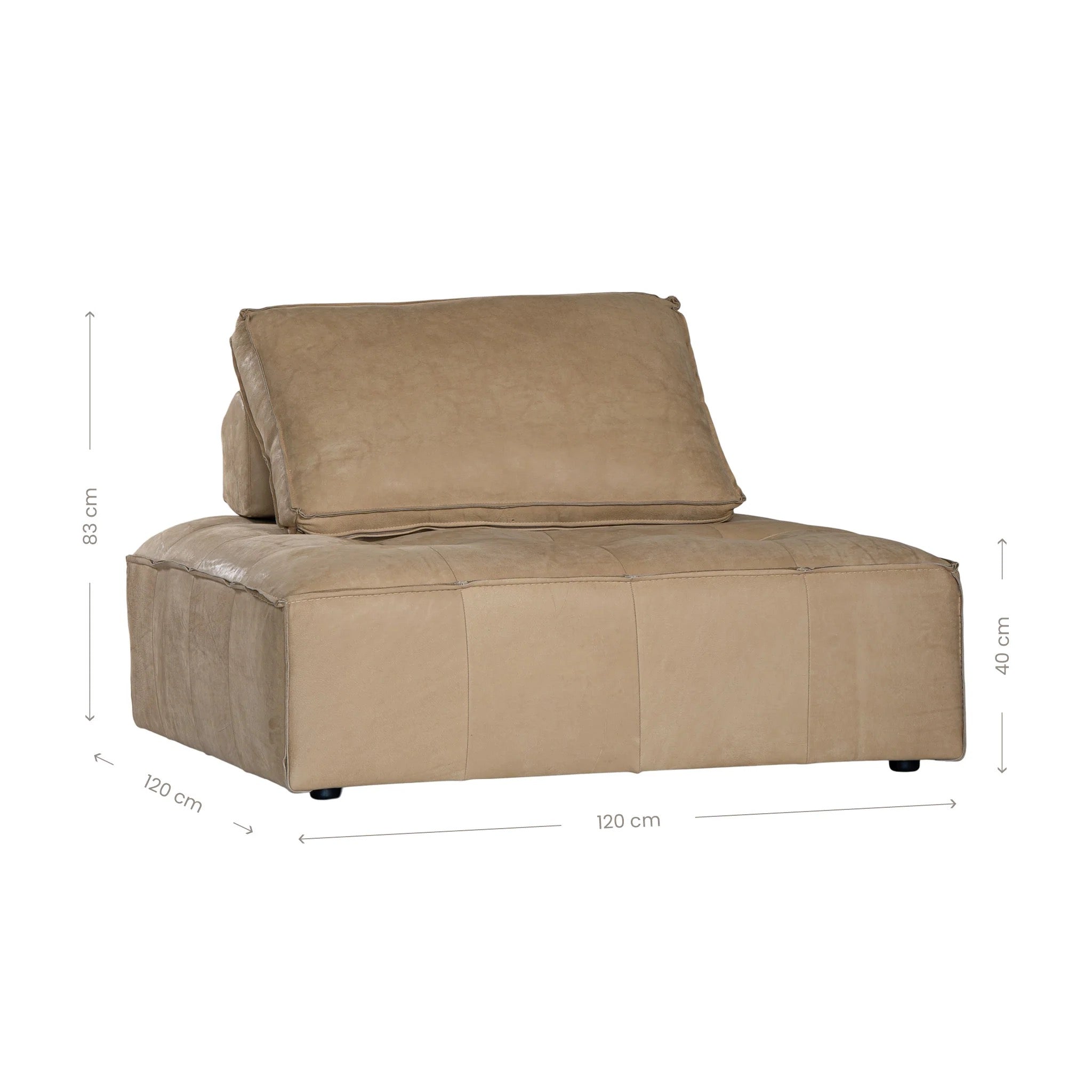 MAUI MODULAR LEATHER SOFA | CASHEW