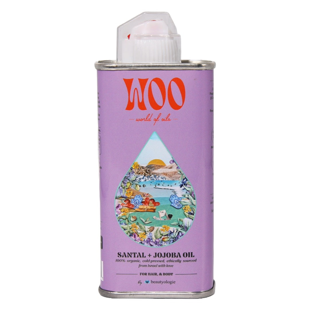 WOO Santal + Jojoba Oil – Nourishing Body & Hair Oil with Aromatic Santal