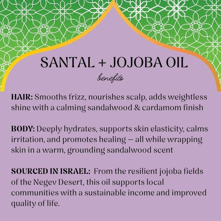 WOO Santal + Jojoba Oil – Nourishing Body & Hair Oil with Aromatic Santal