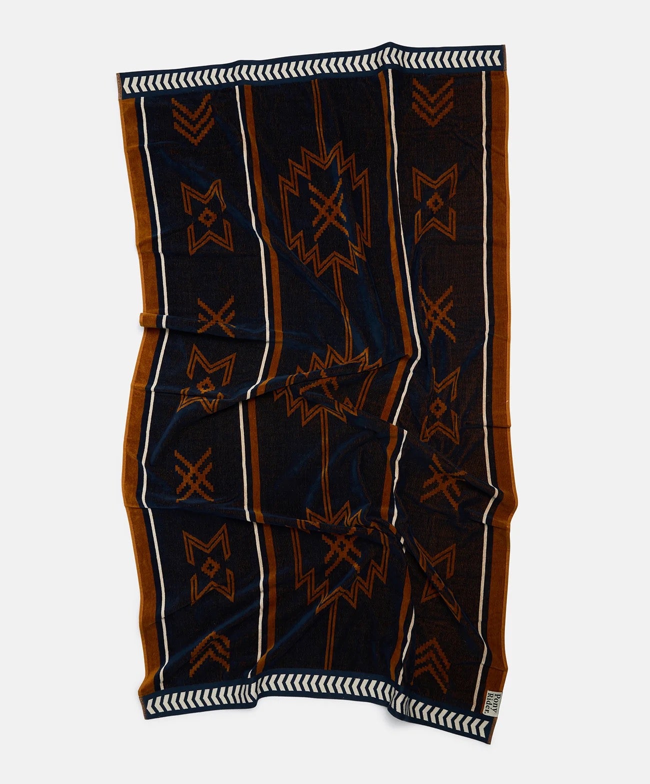Seeker Large Towel | Navy / Tan