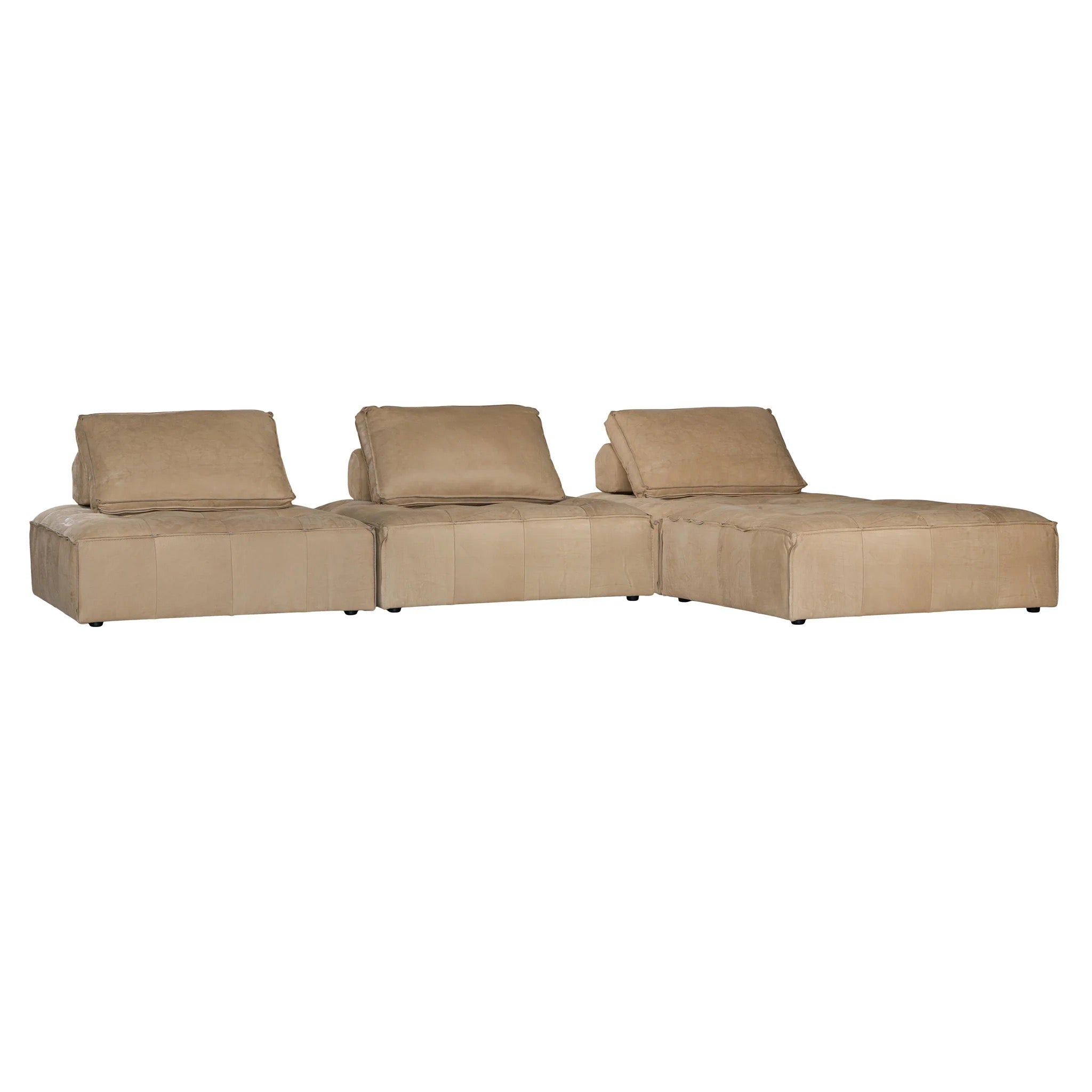 MAUI MODULAR LEATHER SOFA | CASHEW