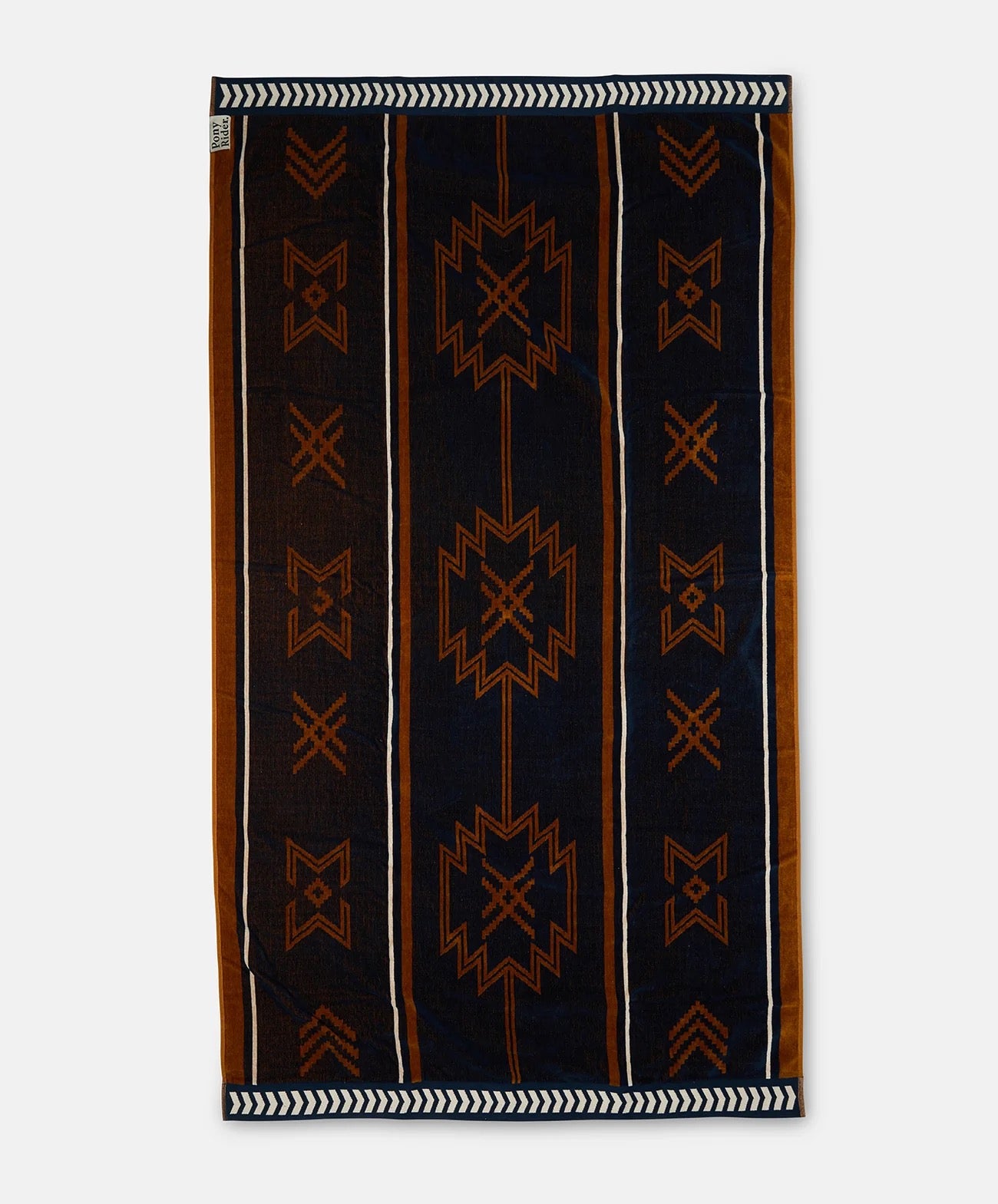 Seeker Large Towel | Navy / Tan