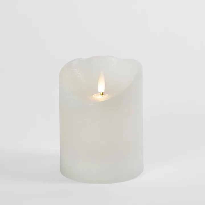 LED BATTERY OPERATED WAX FLAMELESS CANDLES- WHITE