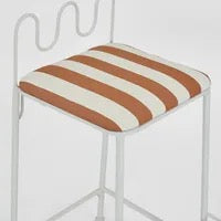 WIRA COUNTER STOOL OUTDOOR TERRACOTTA/WHITE STRIPE CUSHION