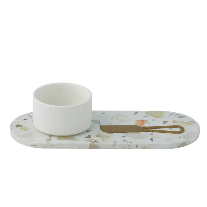 3-Piece Terrazzo Serving Set
