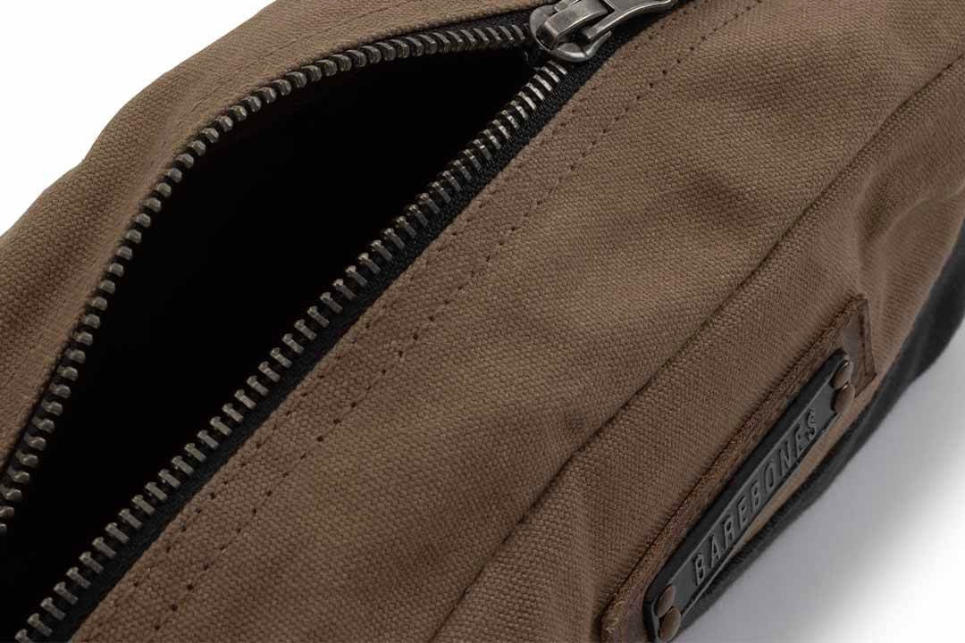 NEELUM TOILETRY BAG DOPP KIT WAXED CANVAS - KHAKI