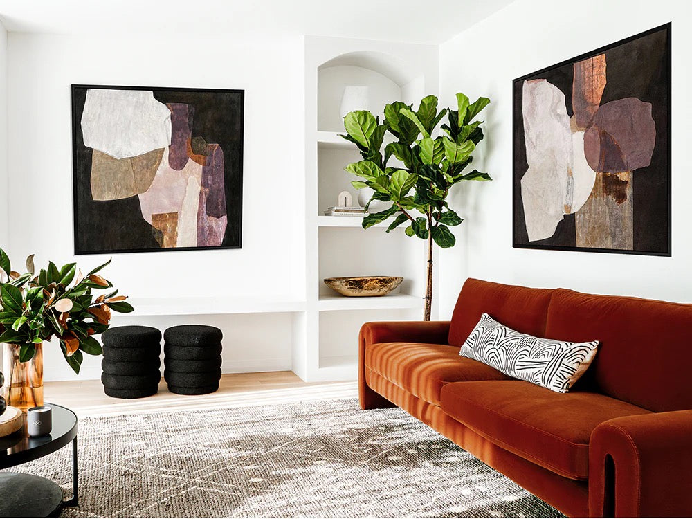 Chiaroscuro I - Black Box Frame Canvas - 90x90