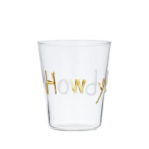 Howdy & Hoses Shoe Glass Tumbler