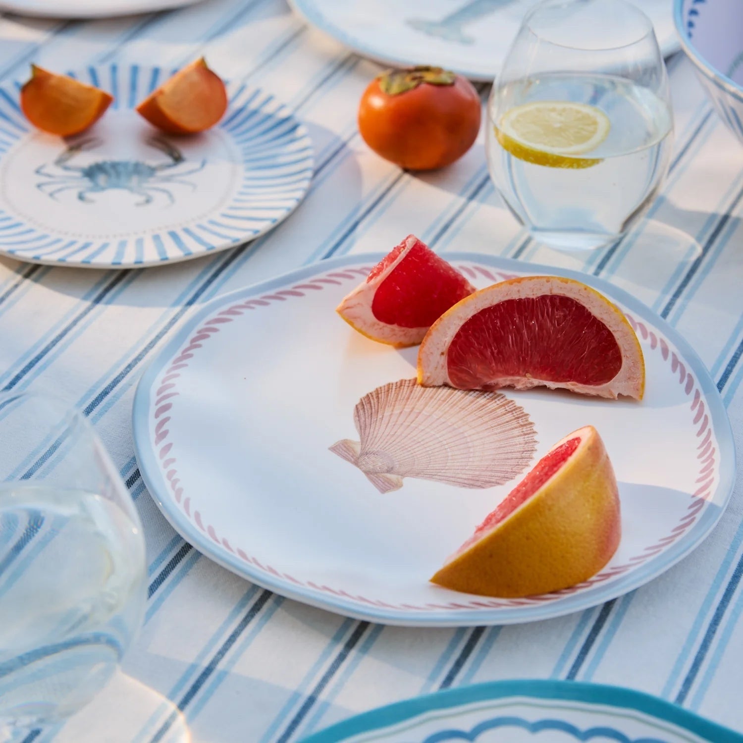 La Mer Large Melamine Ocean Plates