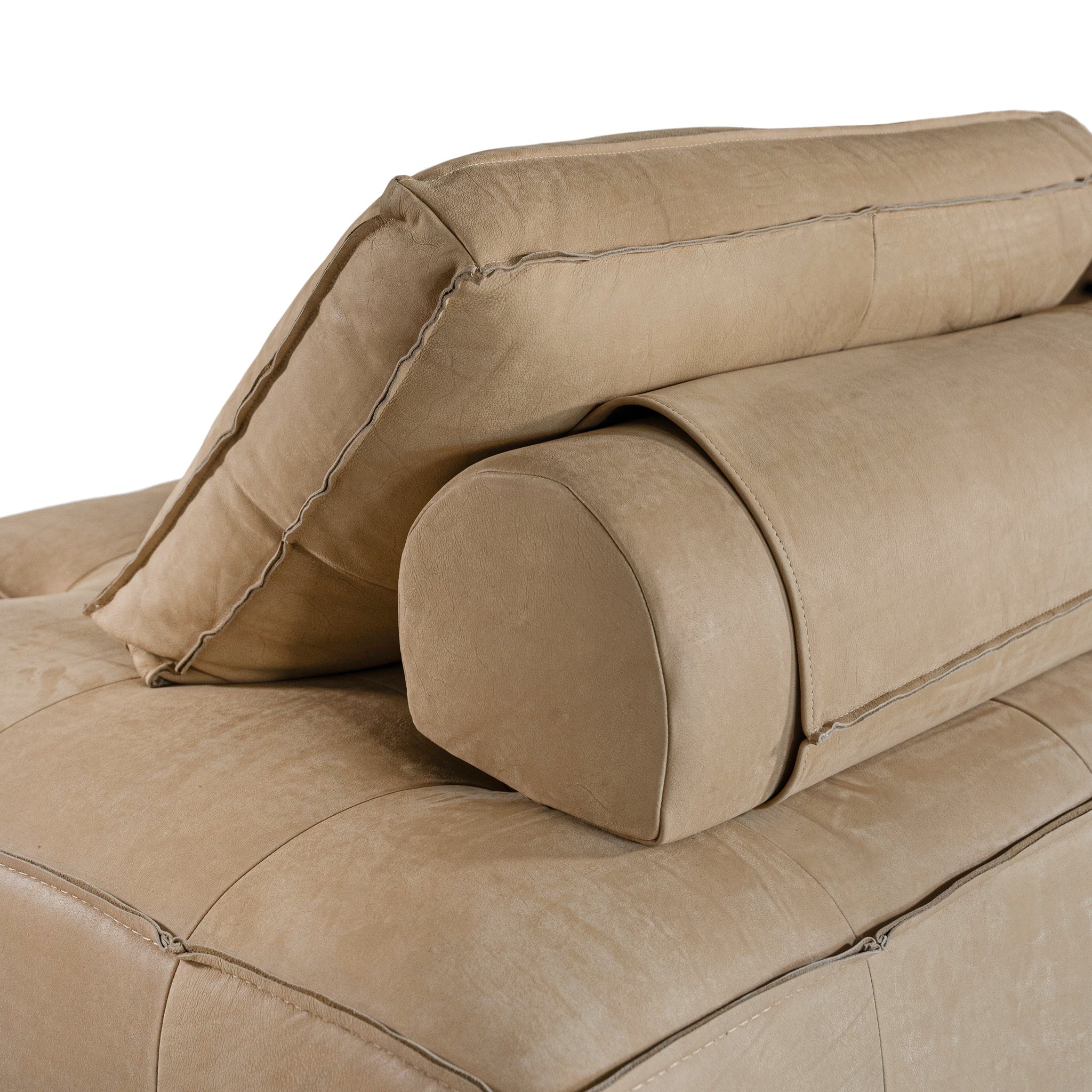 MAUI MODULAR LEATHER SOFA | CASHEW