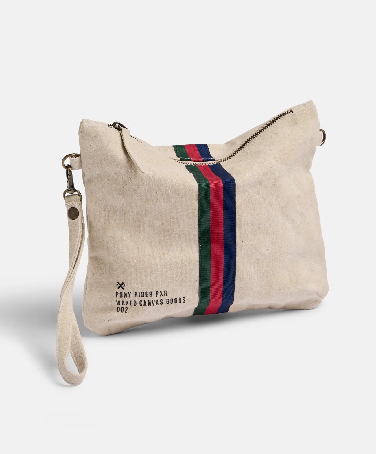 Escapee Clutch Bag with Strap | Waxed | Natural