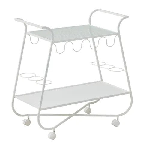 GRACIE METAL BAR CART - WHITE
