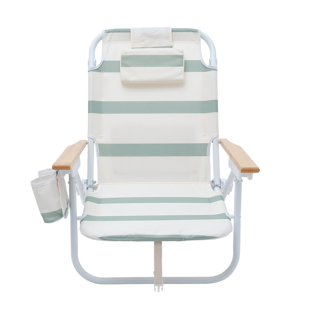 Deluxe Beach Chair Sea Sage Stripe