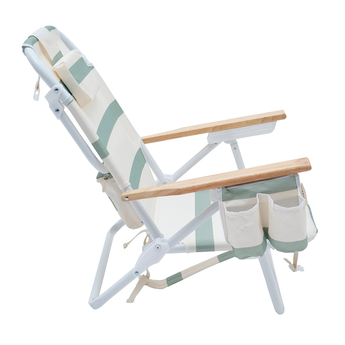 Deluxe Beach Chair Sea Sage Stripe